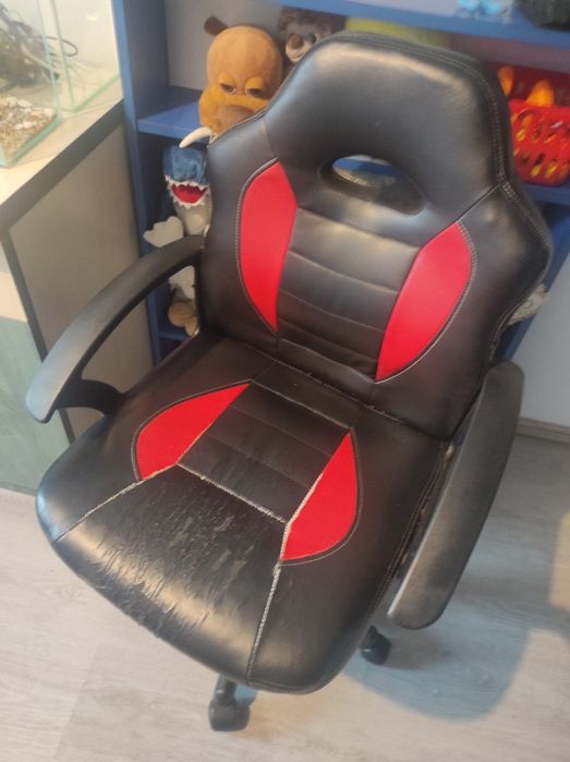 Scaun birou , rotativ, inaltime ajustabila, Negru/Roșu