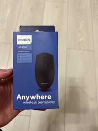 Mouse wireless Philips, design ergonomic, Negru