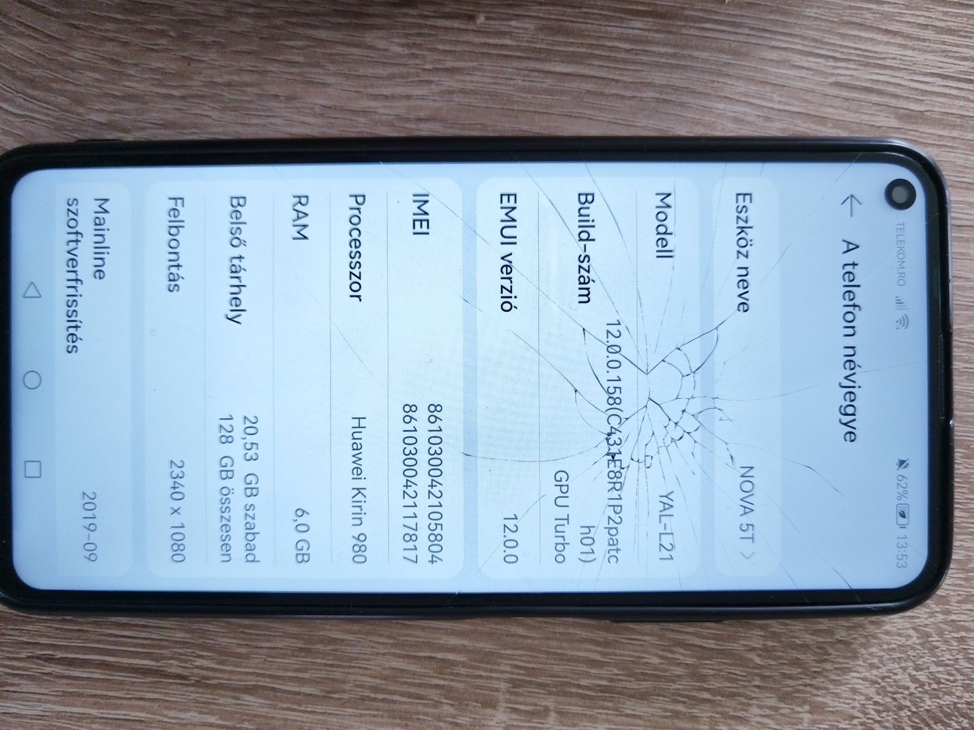 Telefon android Huawei nova 5T