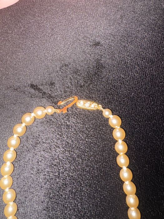 Colier vintage perle si medalion statement tip YSL