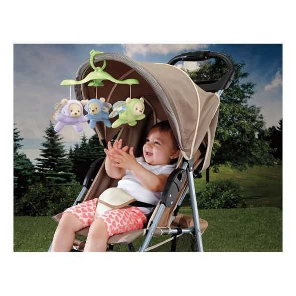 Музикална въртележка - проектор за кошара Fisher price мечета пеперуди