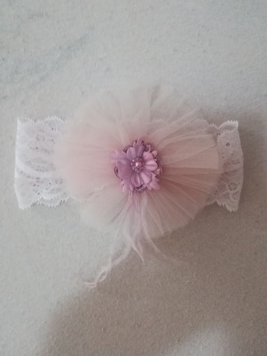 Rochiță + chiloței + bentiță + papucei  botez