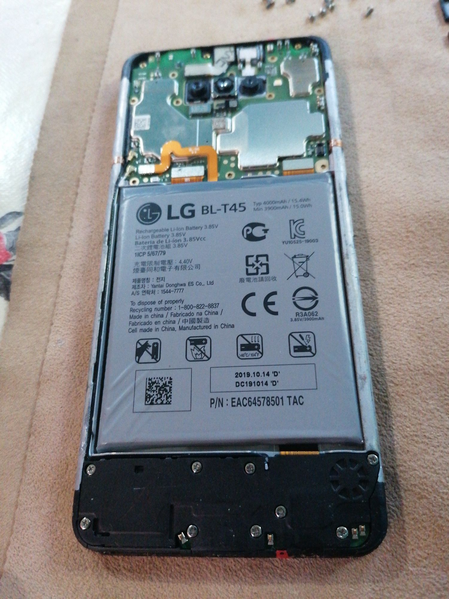 Piese LG Q60 K50 K50S baterie placa baza incarcare difuzor amprenta