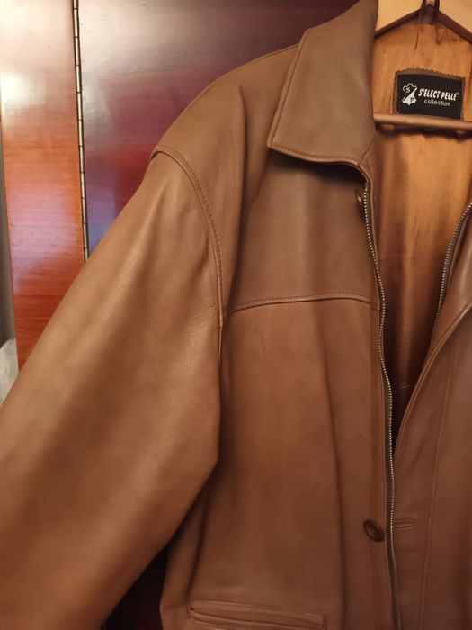 Jacheta de piele maro vintage