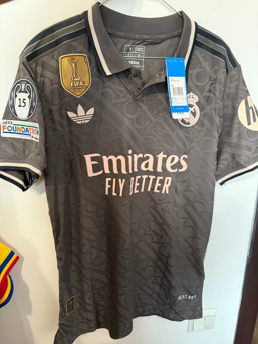Tricou Bellingham Real Madrid away gri player version fotbal