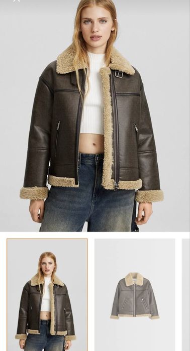 Стильная  женская дубленка Bershka
