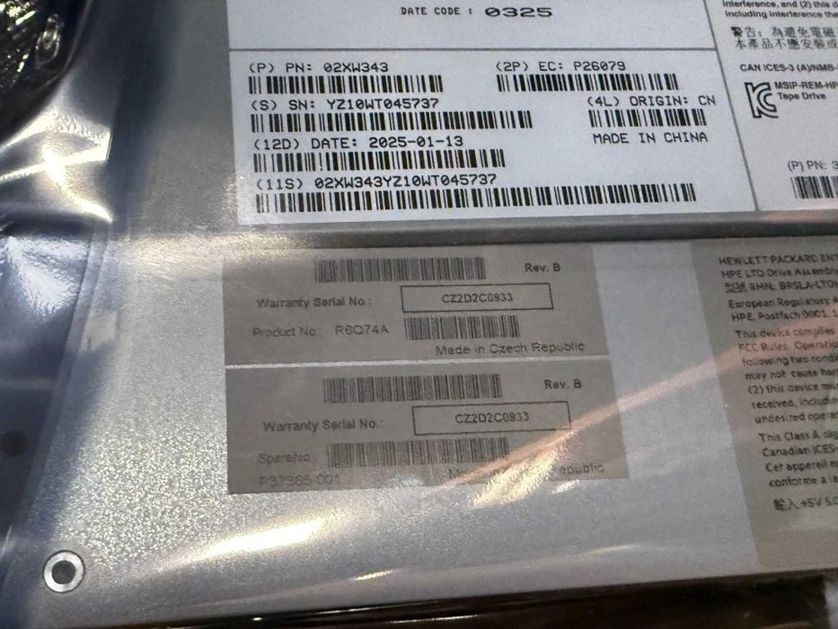 HPE StoreEver MSL LTO9 Ultrium45000 FC