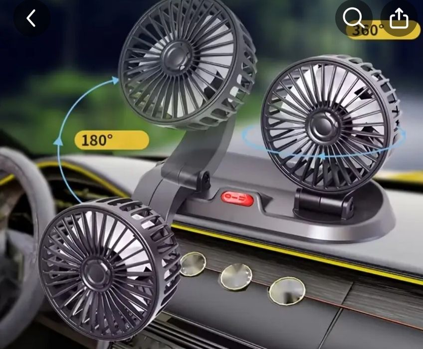 Ventilator auto cu doua capete 12 vati