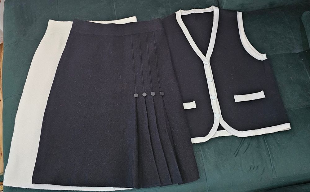 Пола и пуловер от фино плетиво