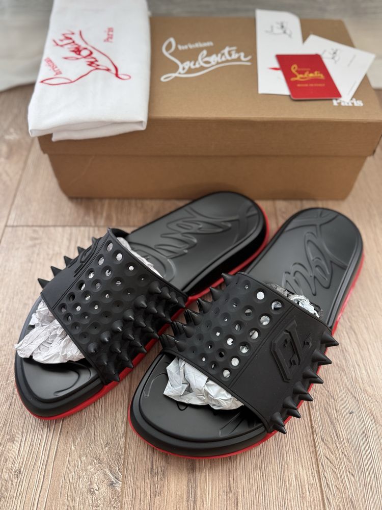 Мъжки чехли в стил Christian Louboutin | Нови с кутия