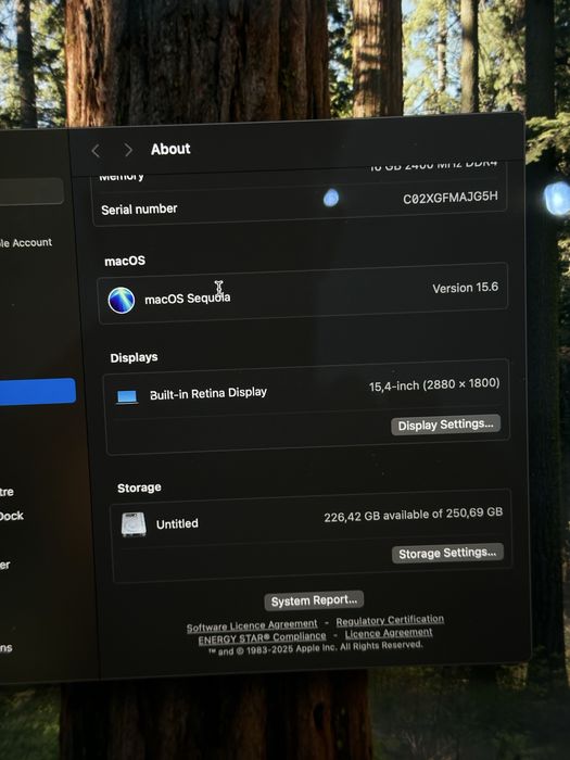 Macbook Pro 15 2018 - i7, 16 GB Ram, 256 GB SSD