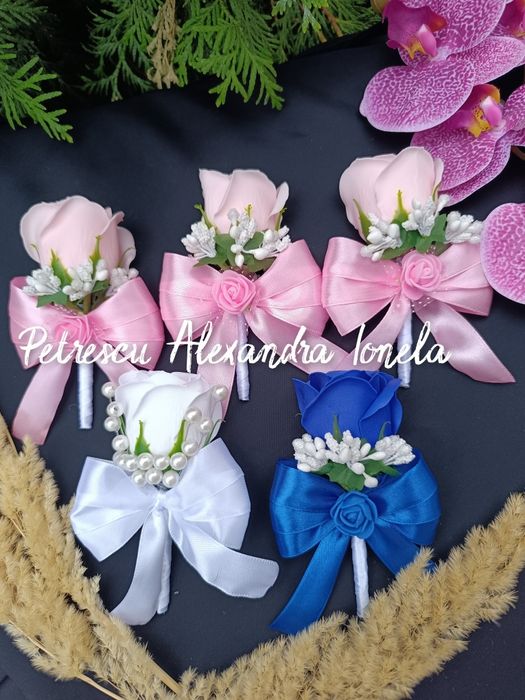 Cocarde de pus in piept pentru nunta