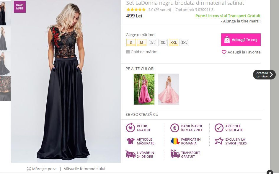 Rochie nasa -Banchet din 2 piese corset  si fusta La Donna Noua