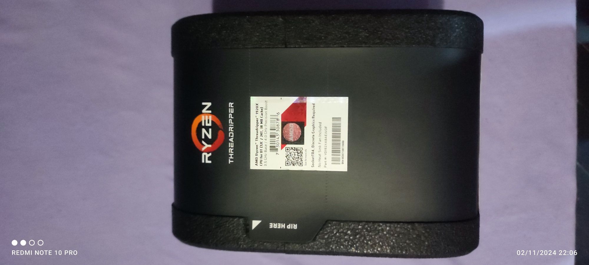 Процесор Ryzen Threadripper 1920x 38мб кеш socked Tr4