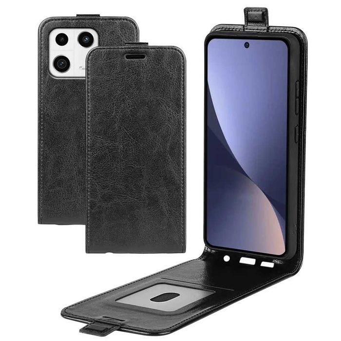 Xiaomi 13 / 13 Lite / 12 Lite / Вертикален кожен флип калъф