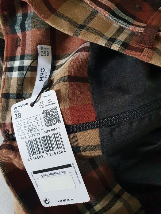 Fusta scurta talie inalta Mango