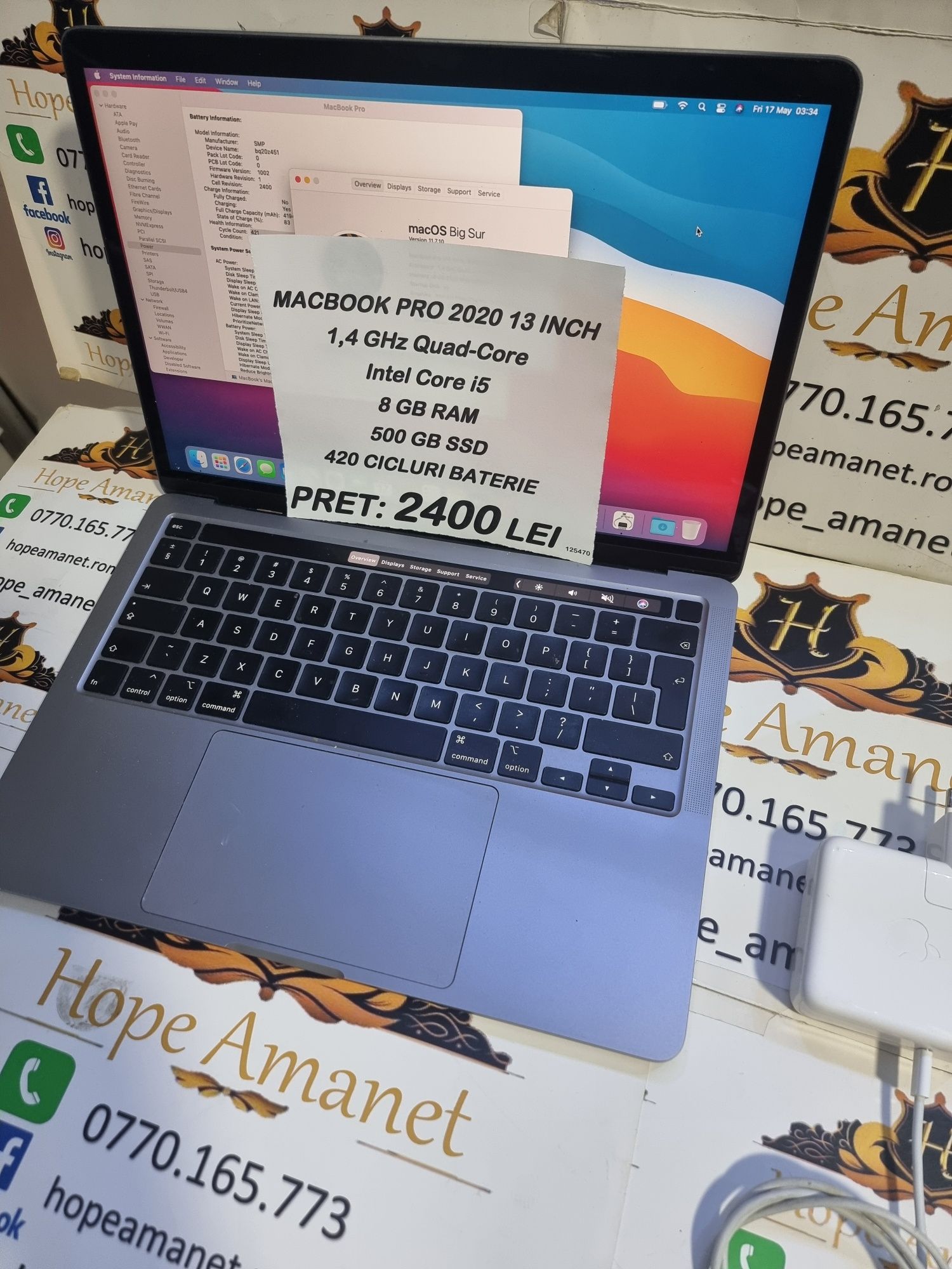 Hope Amanet P6 MacBook Pro 2020 A2289