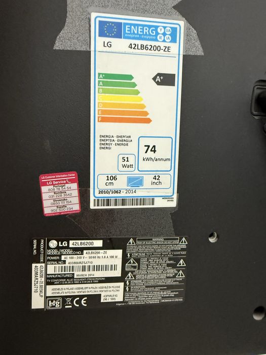 Plasma LG diagonala 42inch LG 42LB6200-ZE