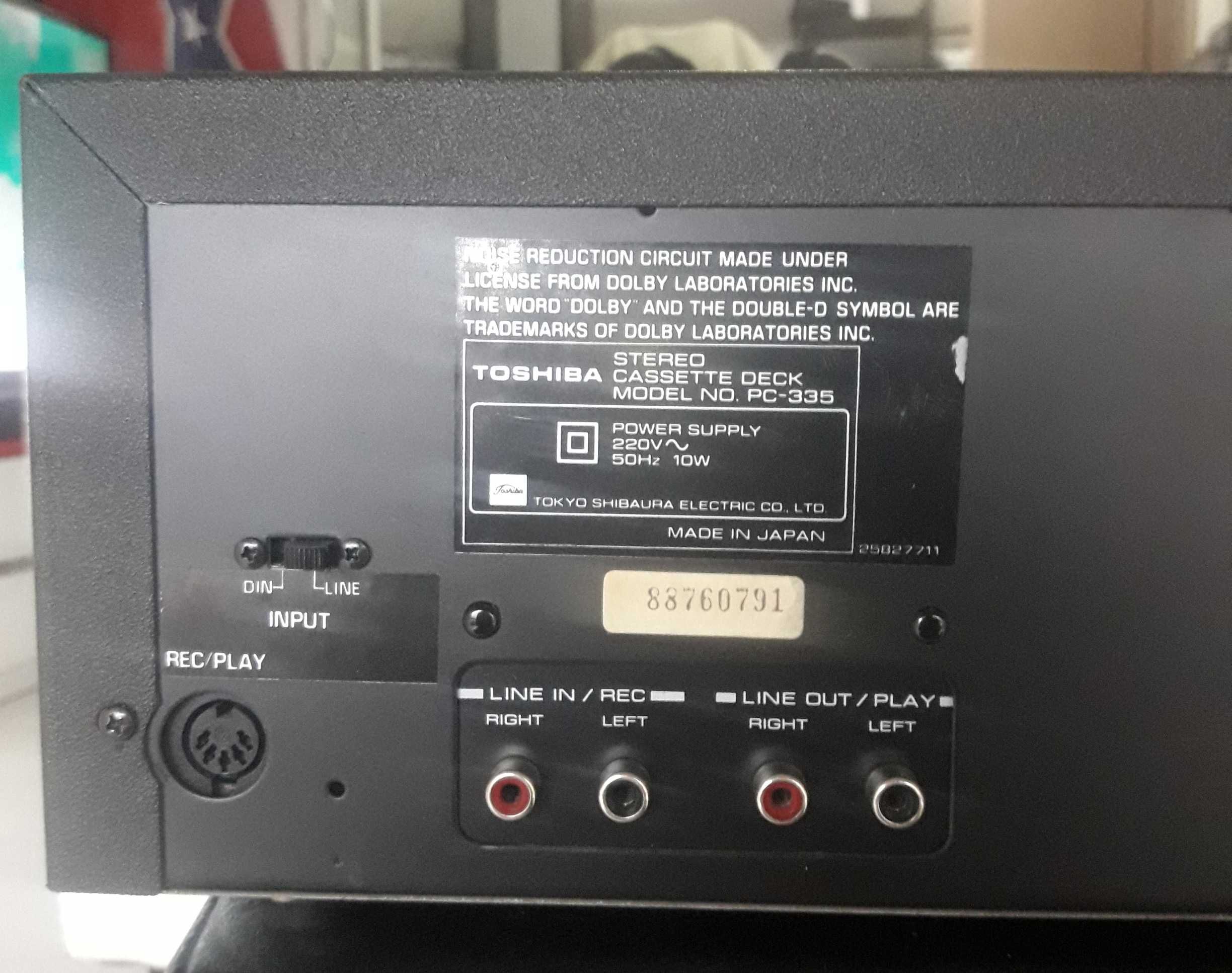 Toshiba stereo cassette deck PC-335