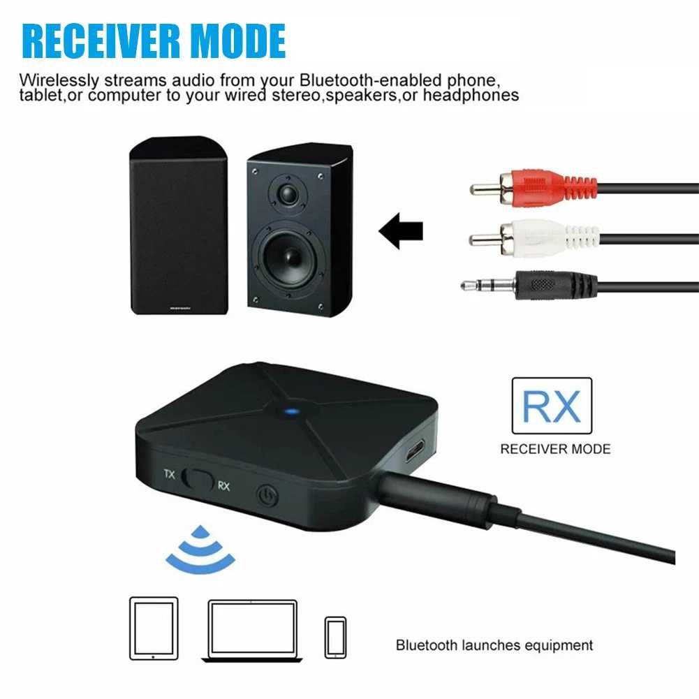 Receiver Bluetooth 2 în 1 Transmițător Wireless Adaptor Audio 3.5mm