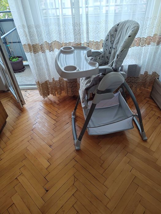 Детски комплект столче за хранене и шезлонг hauck