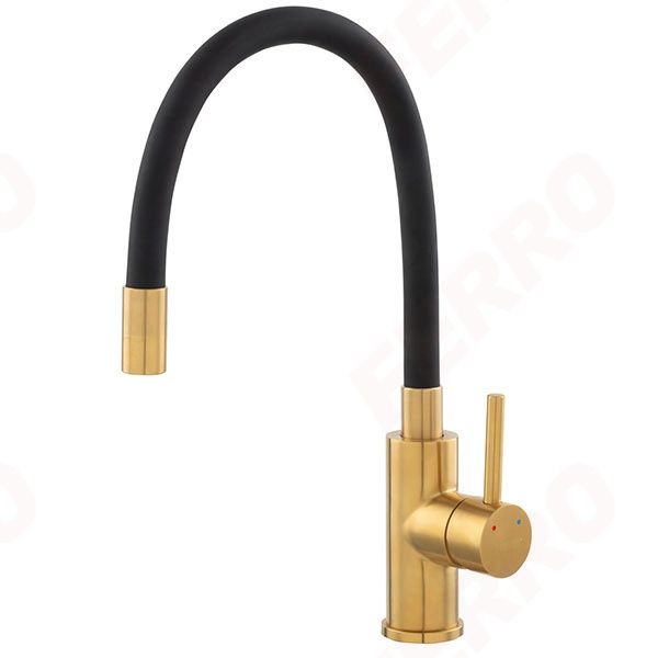 Baterie Bucătărie Ferro Grohe Zumba Auriu Negru Mat Premium Kludi Inox