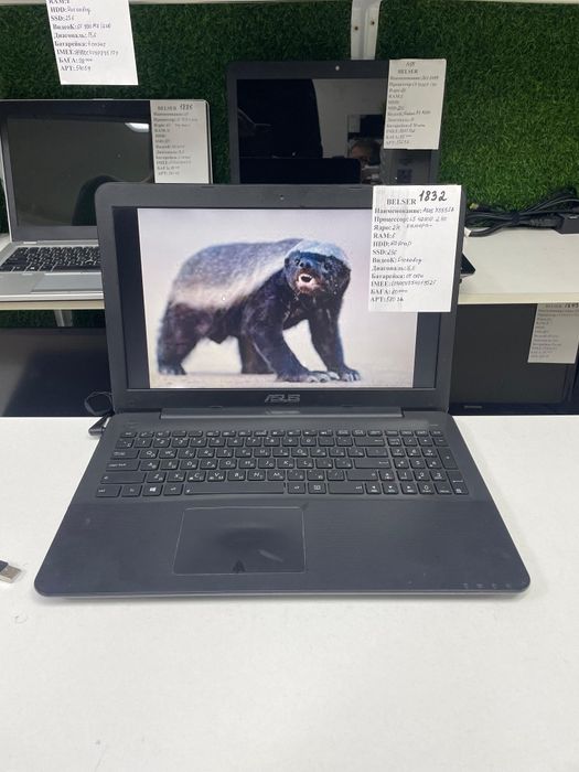 Бу но работает как новый офисный ноутбук доя дома Asus  память256