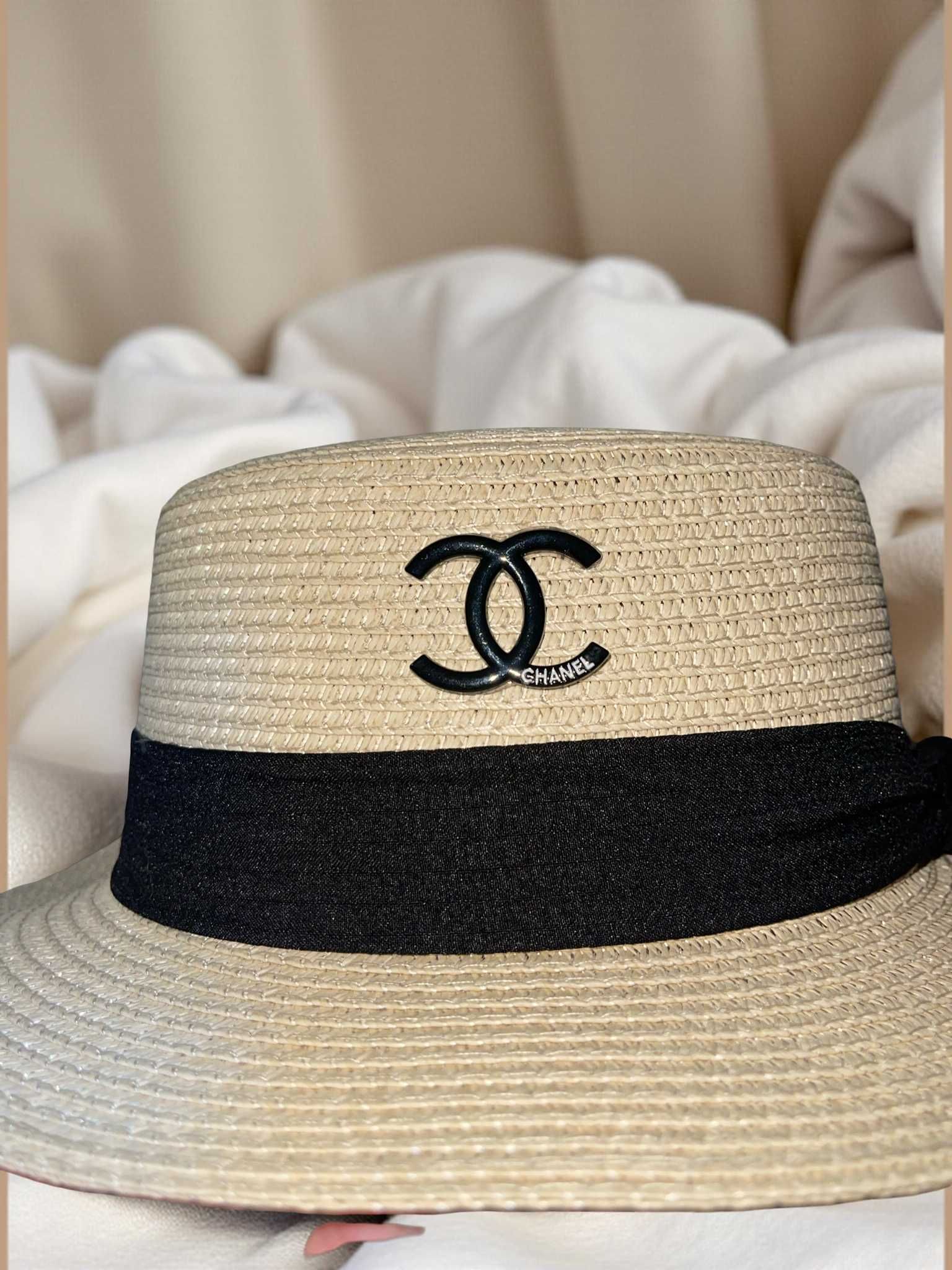 шанел капела плажна шапка беж черна бежова светла chanel периферия