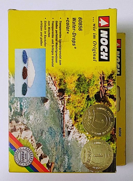 picaturi de apa Noch 60856 si Ipsos modelaj roci Noch 60890 diorama H0