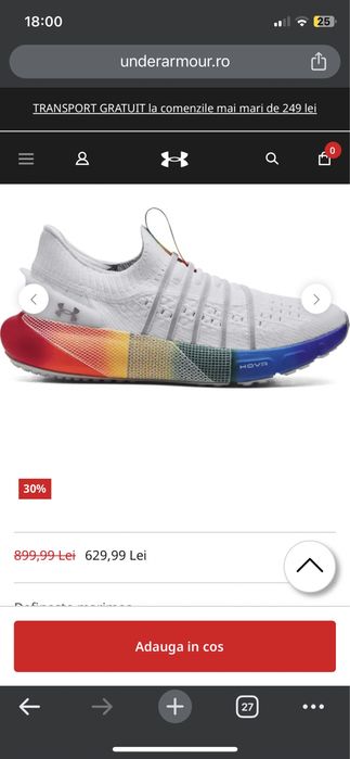 Adidasi Under Armour UA HOVR Phantom 3 Slip Pride