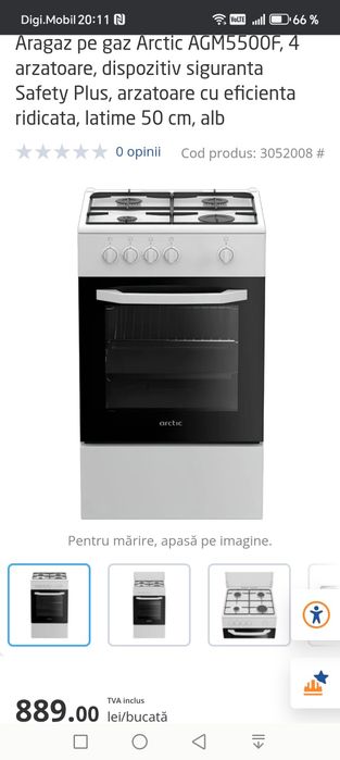 Aragaz Arctic 4 arzătoare