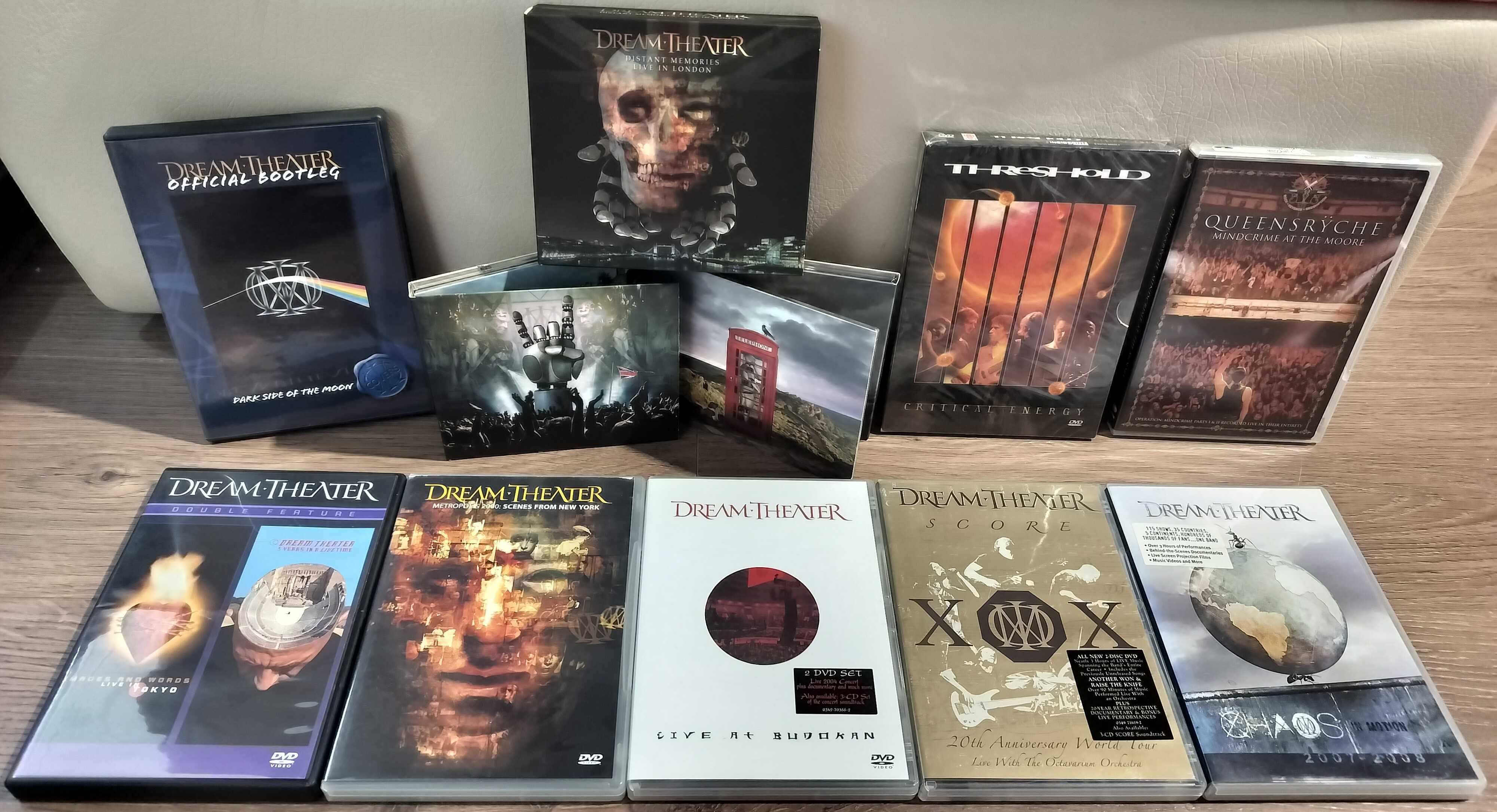 Lot Dream Theater, Threshold, Queensryche prog metal DVD Blu-ray CD