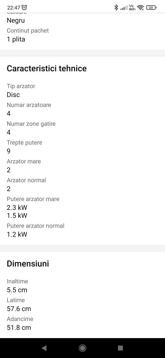 Plita incorporabila Hansa BHI68077, Inductie, 4 zone de gatit, Touch C