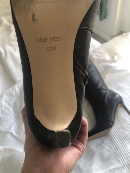 Cizme piele, marimea 38, maro - visiniu