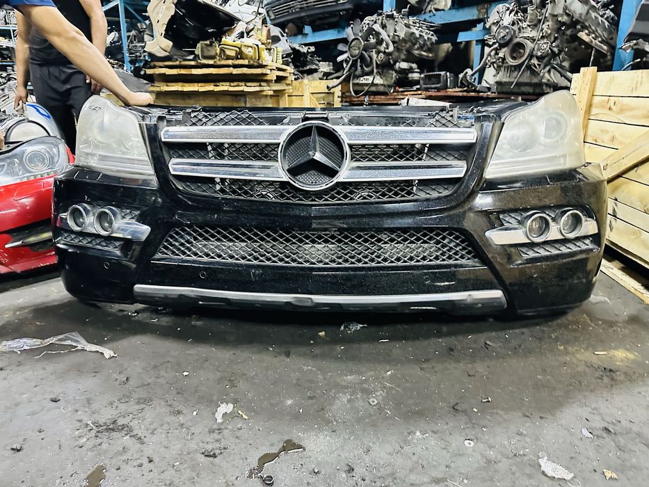 W164 GL550 ноускат бампер фары авторазбор мерседес бу запчасть радиато