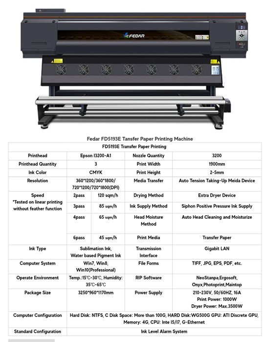 Sublimatsiya printer FEDAR