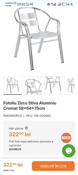 Scaune Aluminiu Terasă, Grădină