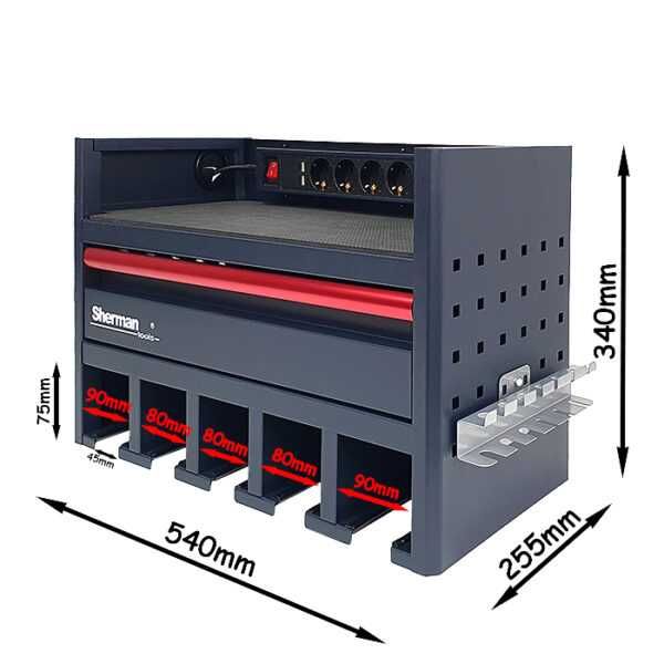 Dulap suspendat scule electrice, priză + USB