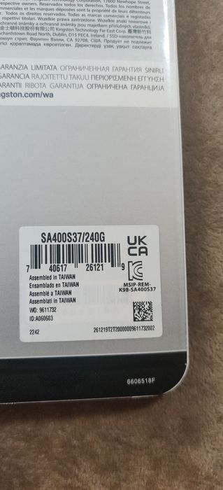 Solid-State Drive (SSD) Kingston A400, 240 GB