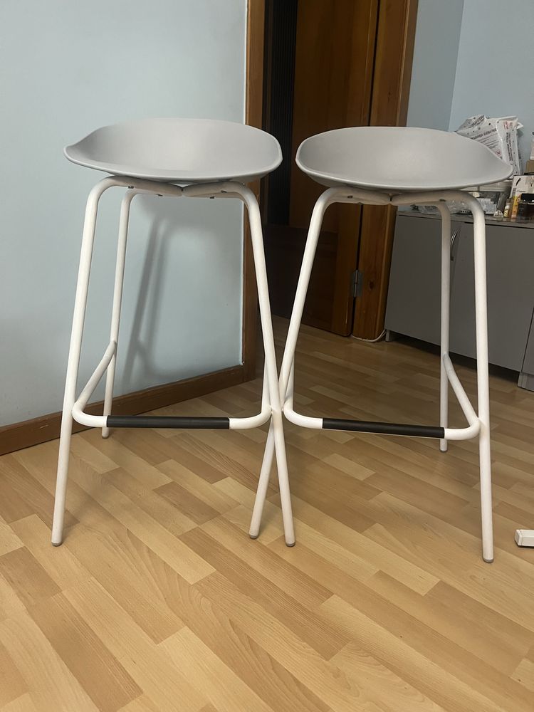 Барный стул Loft серый c белыми ножками Срочно!