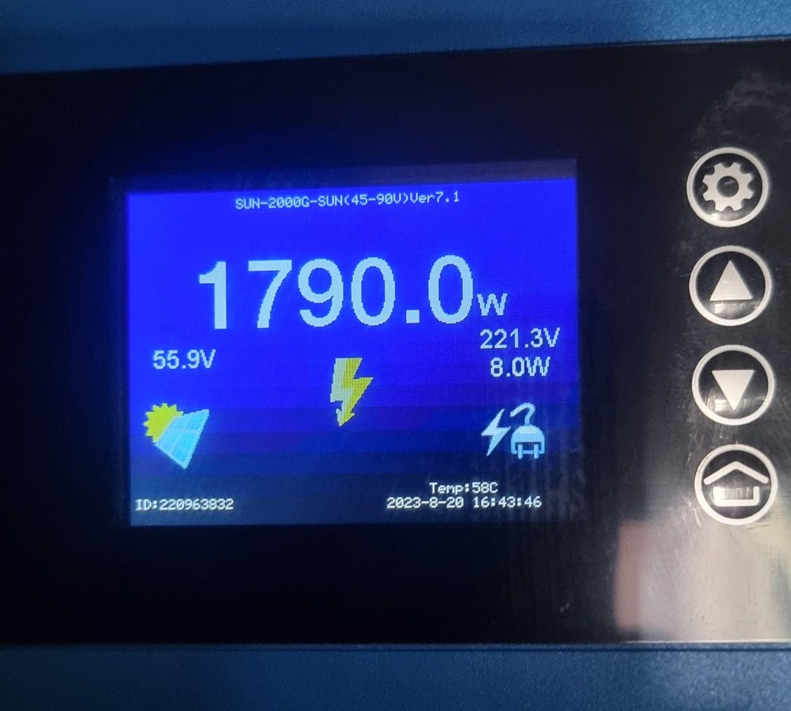 Соларен Мрежови инвертор работи без батерия 2000w MPPT с лимитер