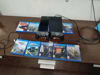 PS4 cu 2 controllere și jocuri