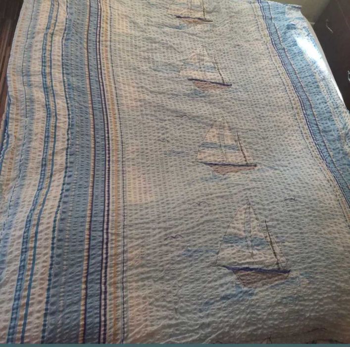 Set lenjerie pat dublu utilizat fără fețe pernă