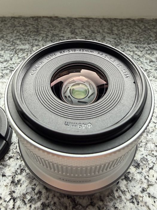 Obiectiv Canon RF-S 18-45mm F4.5-6.3 IS STM culoare albă(NOU)