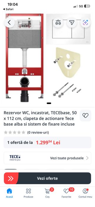 Rezervor TECE nou