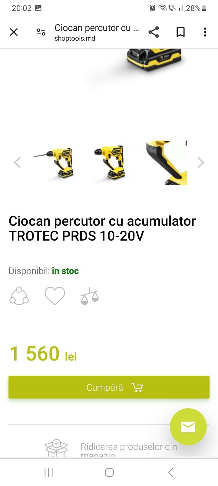 Set ferestrau pe acumulator+roto percutor