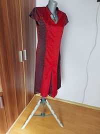 Rochie roșie cu buline negre,,mărime 40