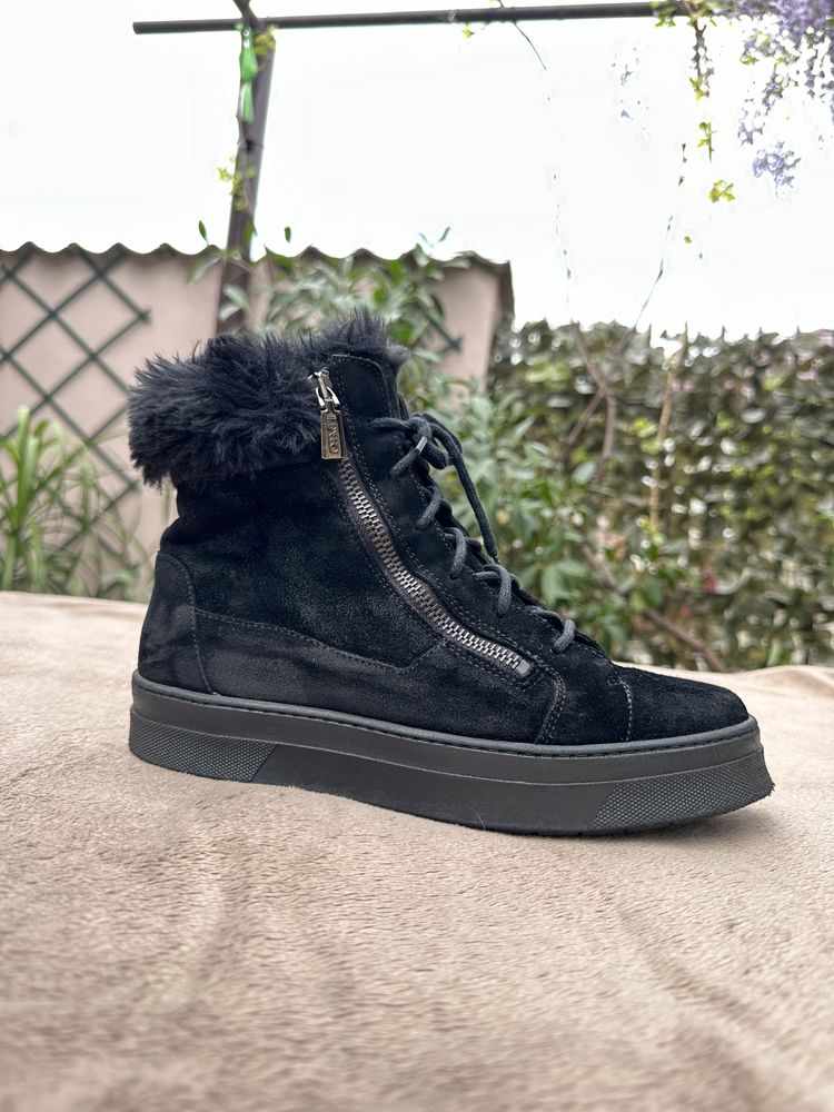Ghete piele IL PASSO negre 38