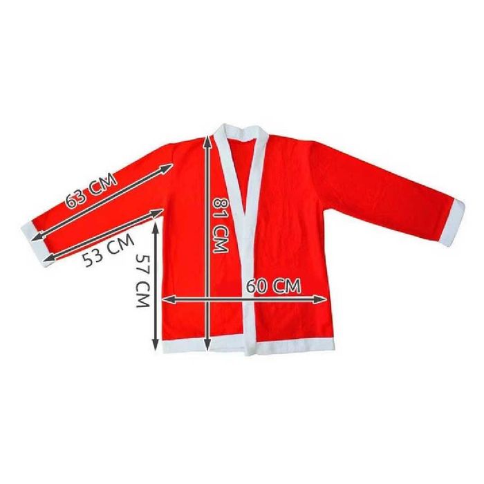 Costum lui Mos Craciun, 7 elemente / mânuși + sac cadouri