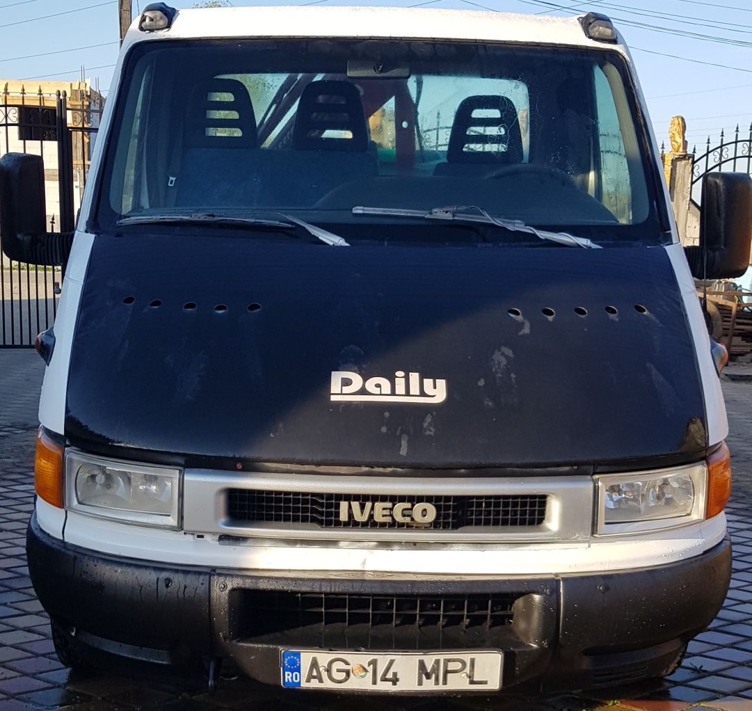 Vand iveco daily 2.8 basculabil cu Macara